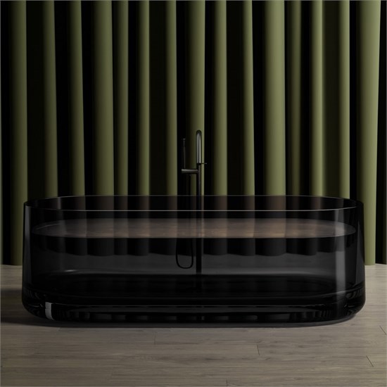 ABBER Прозрачная ванна Kristall AT9708Onyx черная AT9708Onyx