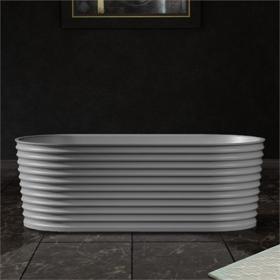 ABBER Ванна из искусственного камня Stein AS9650 белая матовая AS9650