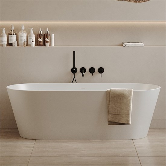 ABBER Ванна из искусственного камня Stein AS9622 белая матовая AS9622