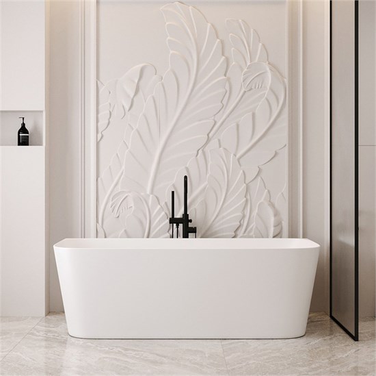 ABBER Ванна из искусственного камня Stein AS9617 белая матовая AS9617