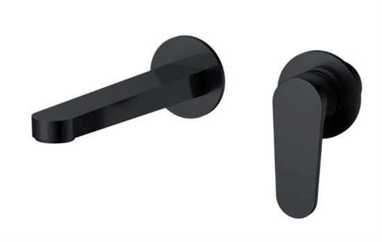 AQUAme AQM6915MB Novara Смеситель для раковины настенный на 2отв., цвет черный матовый AQM6915MB