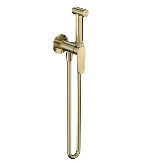 AQUAme AQM6917BG Novara Готовый комплект гиг. душа (скрытый монтаж, латунная лейка), цвет золото шлифованно AQM6917BG