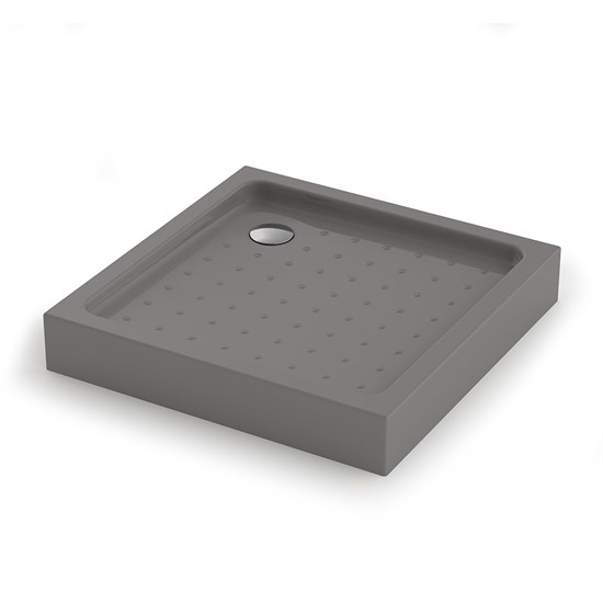 VECONI Душевой поддон квадратный Tezeo Acrylic TZ-52GR, 800x800x150, акрил, серый TZ52GR-80-C5