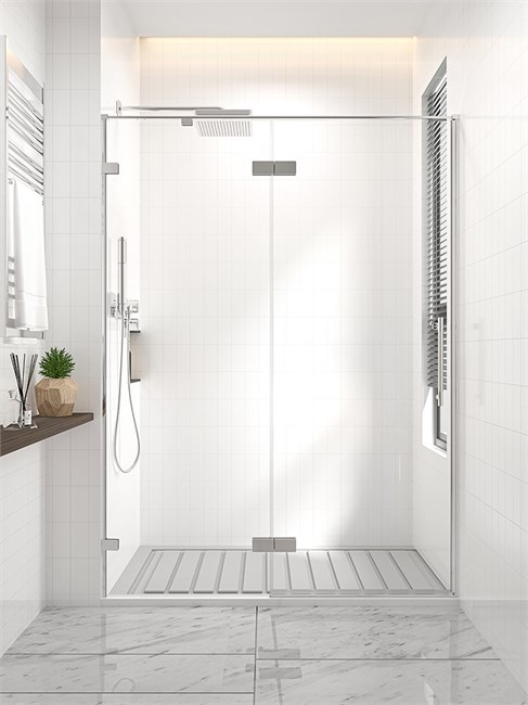 VECONI Душевая дверь раздвижная Premium Prato 300 CH-L, 1100х2000, хром, стекло прозрачное PR3/L-110-01-CH-C4