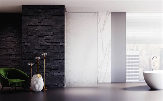 VECONI Душевая перегородка Korato KR-81R, 700x2000, хром, стекло дождь KR81R-70-06-C8