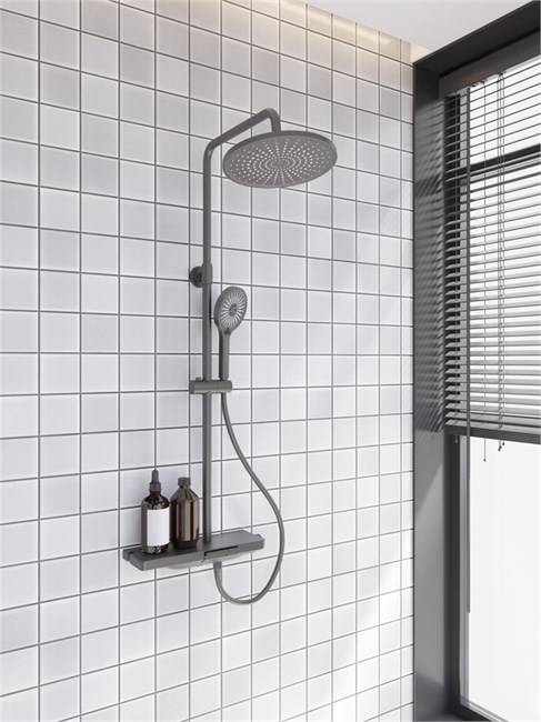 VECONI Душевая стойка ENNA, графит брашинг EN-200-GR-C4