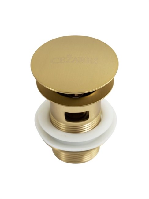 CEZARES Czr CZR-SAT-BORO Донный клапан с системой "Клик-клак" с переливом, брашированное золото CZR-SAT-BORO