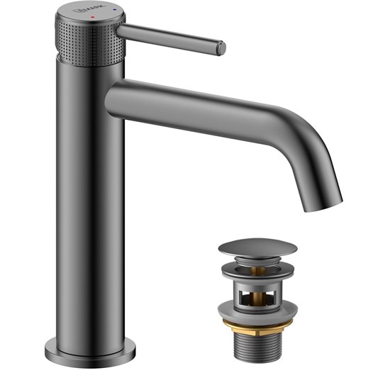 LEMARK Смеситель Beluga LMF-8012B-GM для раковины, графит LMF-8012B-GM