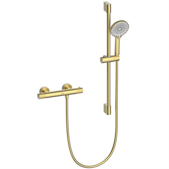 LEMARK Смеситель Beluga LMF-8044B-BRLG для душа, термостатический, золото LMF-8044B-BRLG