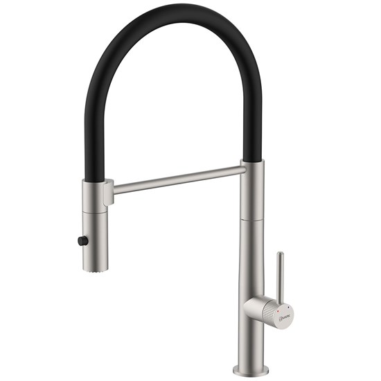LEMARK Смеситель Beluga LMF-8074B-BN для кухни с гибким изливом, никель LMF-8074B-BN