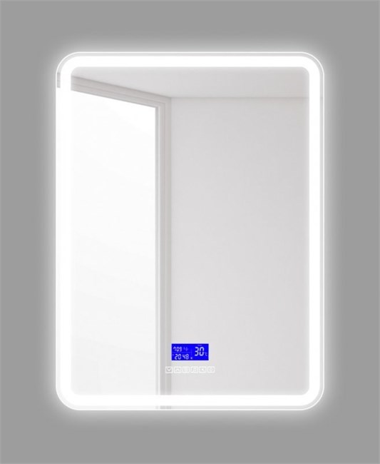 BELBAGNO Marino Зеркало с встроенным светильником, сенсорным выключателем, bluetooth, цифровым термометром, радио SPC-MAR-600-800-LED-TCH-RAD, 12W, 220-240V, 600x30x800 SPC-MAR-600-800-LED-TCH-RAD