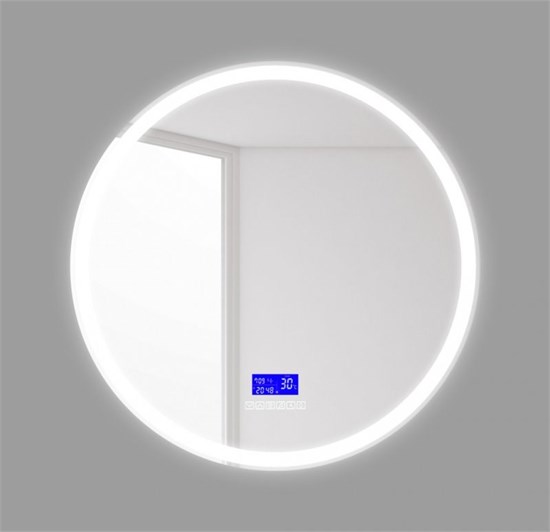 BELBAGNO Зеркало с встроенным светильником, сенсорным выключателем, bluetooth, цифровым термометром, радио SPC-RNG-800-LED-TCH-RAD, 12W, 220-240V, 800x30 SPC-RNG-800-LED-TCH-RAD