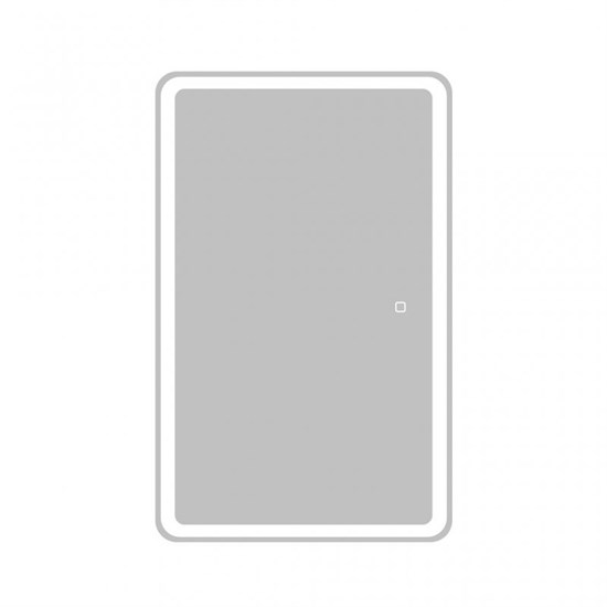 BELBAGNO Marino Зеркальный шкаф с одной распашной дверцей, с двумя стеклянными полками, со встроенной подсветкой и сенсорным выключателем SPC-MAR-500/800-1A-LED-TCH, 12W, 220-240V, 500x800x150 SPC-MAR-500/800-1A-LED-TCH