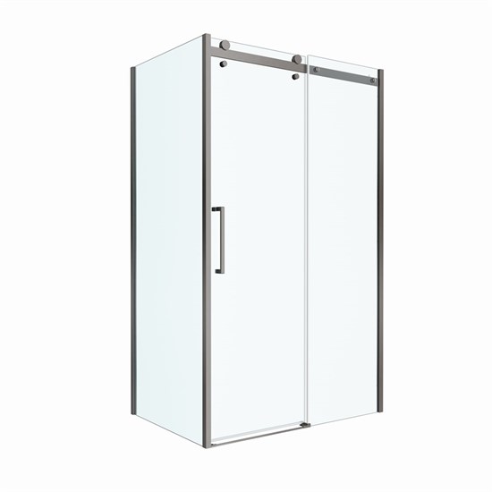 BELBAGNO Marino Душевой уголок прямоугольный размер 140x90 см профиль - оружейная сталь / стекло - прозрачное, двери раздвижные MARINO-2-AH-1-140/90-C-GM
