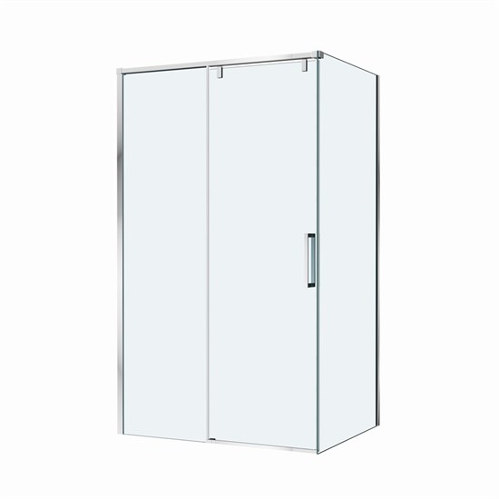 BELBAGNO Soft Close-1 Душевой уголок прямоугольный размер 110x80 см профиль - хром / стекло - прозрачное, двери раздвижные SOFT_CLOSE-1-AH-1-110/80-C-Cr
