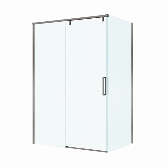 BELBAGNO Soft Close-1 Душевой уголок прямоугольный размер 130x100 см профиль - оружейная сталь / стекло - прозрачное, двери раздвижные SOFT_CLOSE-1-AH-1-130/100-C-GM