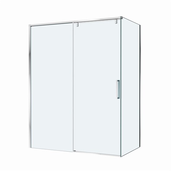 BELBAGNO Soft Close-1 Душевой уголок прямоугольный размер 150x80 см профиль - хром / стекло - прозрачное, двери раздвижные SOFT_CLOSE-1-AH-1-150/80-C-Cr