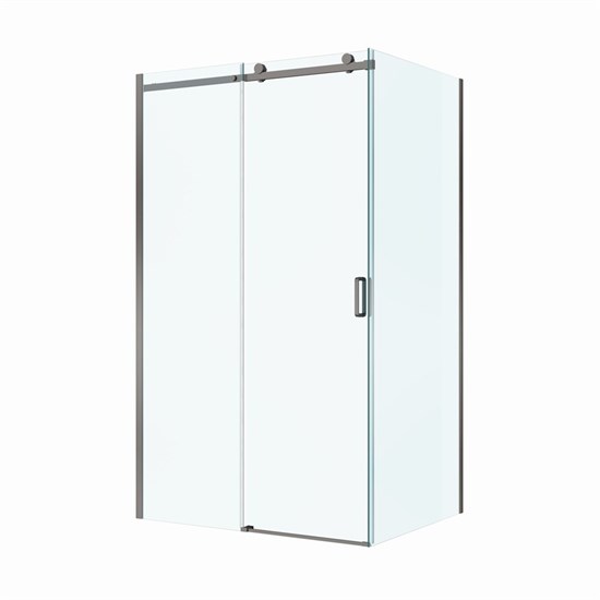 BELBAGNO Soft Close-2 Душевой уголок прямоугольный размер 120x80 см профиль - оружейная сталь / стекло - прозрачное, двери раздвижные SOFT_CLOSE-2-AH-1-120/80-C-GM