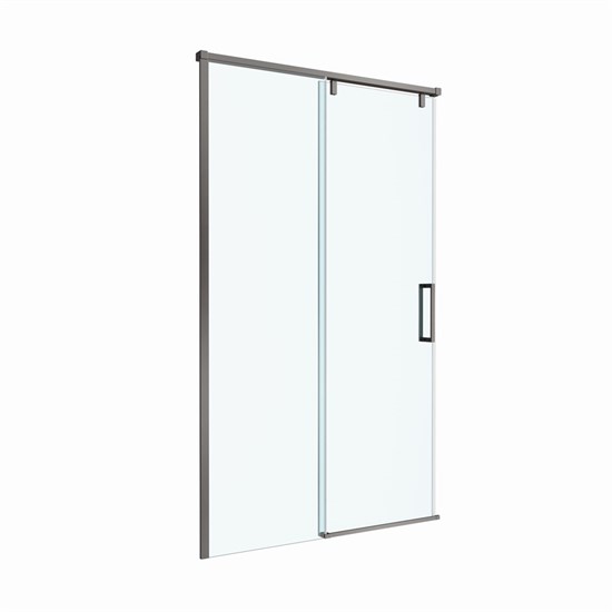 BELBAGNO Soft Close-1 Душевая дверь в нишу раздвижная ширина 120 см, профиль - оружейная сталь / стекло - прозрачное SOFT_CLOSE-1-BF-1-120-C-GM