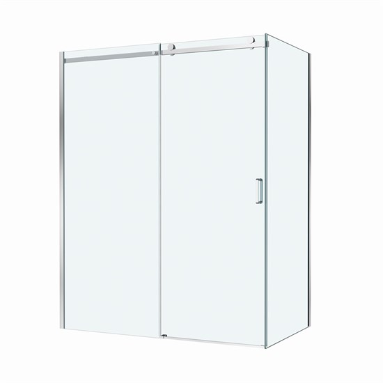 BELBAGNO Soft Close-2 Душевой уголок прямоугольный размер 160x80 см профиль - хром / стекло - прозрачное, двери раздвижные SOFT_CLOSE-2-AH-1-160/80-C-Cr
