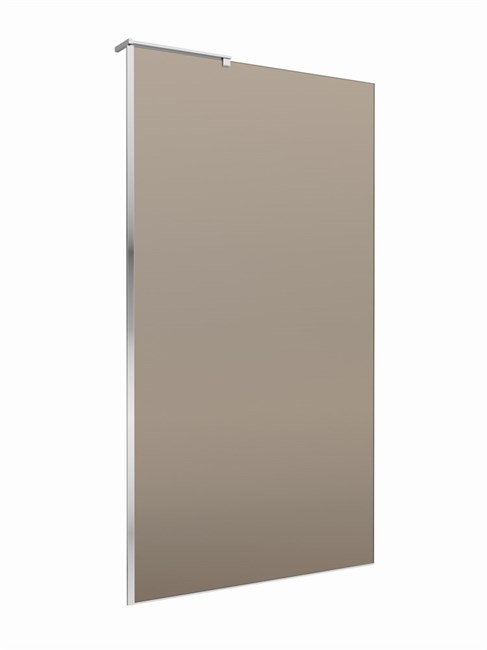BELBAGNO Uno Душевая перегородка ширина 100 см, профиль - хром / стекло - Бронза UNO-L-1-TB-100-BR-Cr