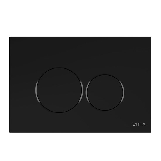 VITRA Кнопка смыва для инсталляции Origin 740-2450 глянцевая черная двойный смыв 740-2450