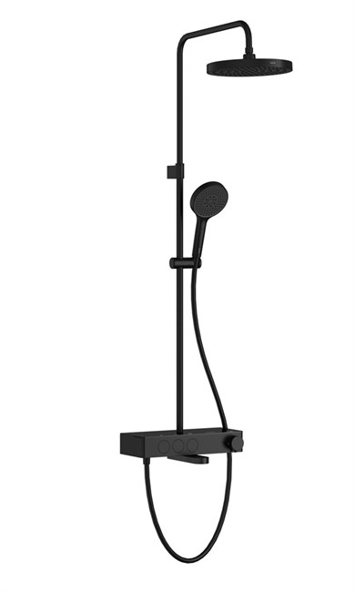 VITRA Душевая система Core Round A4730936EXP с термостатическим смесителем и ручным душем матовая черная A4730936EXP