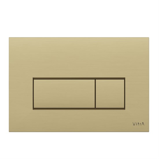 VITRA Кнопка смыва для инсталляции Root Square 740-2325 брашированное золото двойный смыв 740-2325