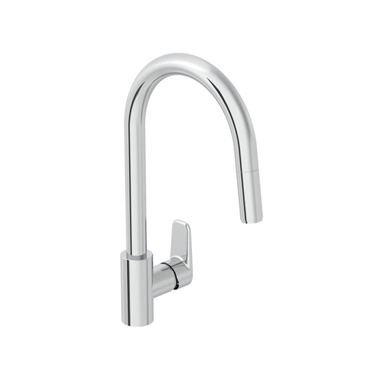 VITRA Смеситель для кухни Flow Soft A43445EXP с поворотным изливом однорычажный хром латунь A43445EXP