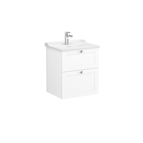 VITRA Тумба с раковиной для ванной Root Classic 68848 60 см матовая белая МДФ 68848