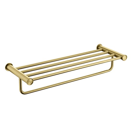 LEMARK Полка для полотенец Зенит, нержавеющая сталь, брашированное золото LMA-1641S1-BRG
