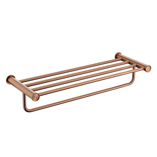 LEMARK Полка для полотенец Зенит, нержавеющая сталь, брашированное розовое золото LMA-1641S1-BRRG