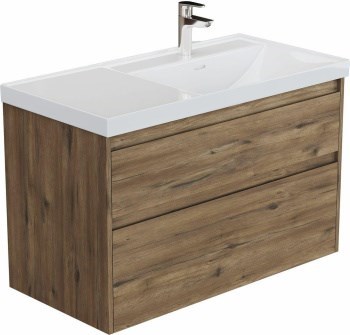 AQUANET Тумба с раковиной Nova Lite 2.0 100 R 2 ящ. цв. дуб рустикальный AQUANET-365913