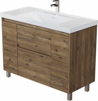 AQUANET Тумба с раковиной Nova Lite 2.0 110 напольная цв. дуб рустикальный AQUANET-365920