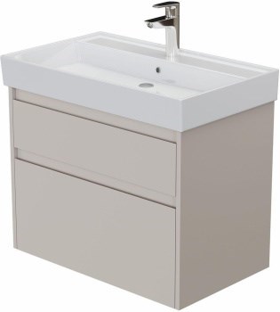 AQUANET Тумба с раковиной Nova Lite 2.0 75 2 ящ. цв. бежевый AQUANET-348192