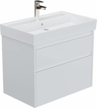 AQUANET Тумба с раковиной Nova Lite 2.0 75 2 ящ. цв. белый глянец AQUANET-348193