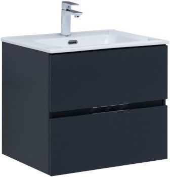 AQUANET Тумба с раковиной Алвита new 120 4 ящ. цв. антрацит AQUANET-306297