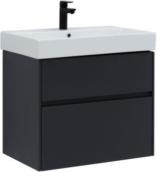 AQUANET Тумба с раковиной Бруклин 70 цв. антрацит матовый AQUANET-312876