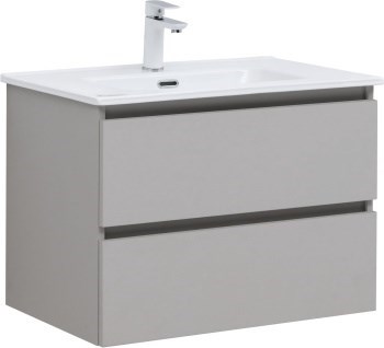 AQUANET Тумба с раковиной Вега 2.0 70 2 ящ. цв.бежевый (раковина Flat) AQUANET-344775