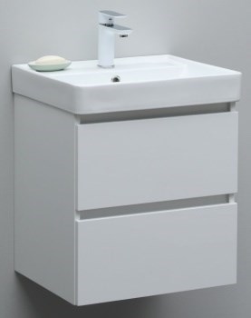 AQUANET Тумба с раковиной Вега 50 белый глянец AQUANET-367322
