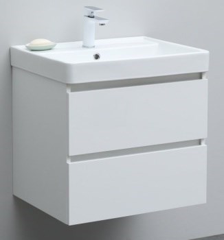 AQUANET Тумба с раковиной Вега 60 белый глянец AQUANET-367328