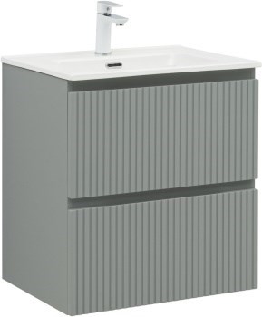 AQUANET Тумба с раковиной Джейн 60 цв.мисти грин (раковина Flat) AQUANET-332536
