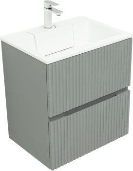 AQUANET Тумба с раковиной Джейн 60 цв.мисти грин (раковина Фортуна) AQUANET-332521