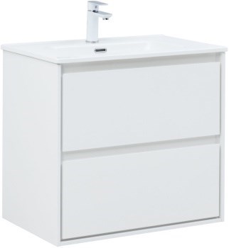 AQUANET Тумба с раковиной Милан 70 цв. белый глянец AQUANET-340153