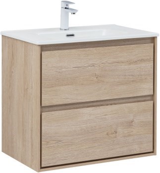 AQUANET Тумба с раковиной Милан 70 цв. дуб светлый AQUANET-340168