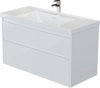 AQUANET Тумба под раковину Nova Lite 2.0 110 белый глянец AQUANET-346314