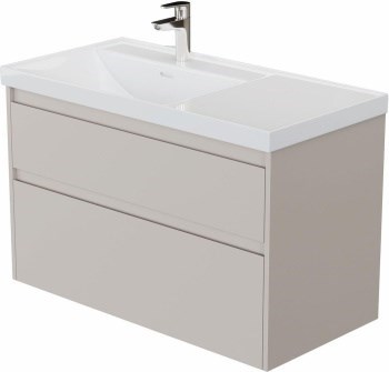 AQUANET Тумба под раковину Nova Lite 2.0 90 бежевый, левая AQUANET-346325