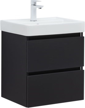 AQUANET Тумба под раковину Вега 2.0 50 черный AQUANET-362542