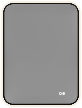AQUANET Зеркало Контур 600х800 LED TX антипар, черный AQUANET-367661