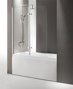 CEZARES ECO-V-21 Душевые шторки для ванн распашные, стекло 6 мм, устанавливается на левую или правую стороны - фото 42013